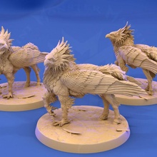 hipoglífica alas versión mesa criatura fantasía juego azar rpg caballo volador grifo d 3e 5e 4e hipogrifo 3d print model - Mito3D