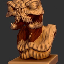 brundlefly jr bust fly 2 - 1989 creature monster movie retro busts 3d print model - Mito3D
