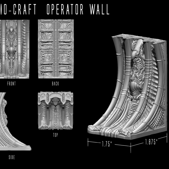 bio craft operador parede tampo mesa estrangeiro Ambiente navio nave espacial terreno miniatura ufo giger desgraça alienígenas Prometeu biomecânico abandonado preadator 3D print model - Mito3D