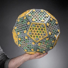 imbullonato troncato icosaedro negozio arte palla Fai divertimento esagono matematica pentagono puzzle giocattolo assemblaggio dodecaedro creatore poliedro 3d print model - Mito3D