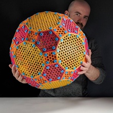 archimédien Balle boutique art gros bureau dé DIY amusement cadeau hexagone math puzzle carré jouet dodécaèdre fabricant polygone décor polyèdre icosaèdre décagone 3d print model - Mito3D