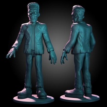 Frankenstein's monstro desenho animado Frankenstein Admirador arte colecionável 3d print model - Mito3D