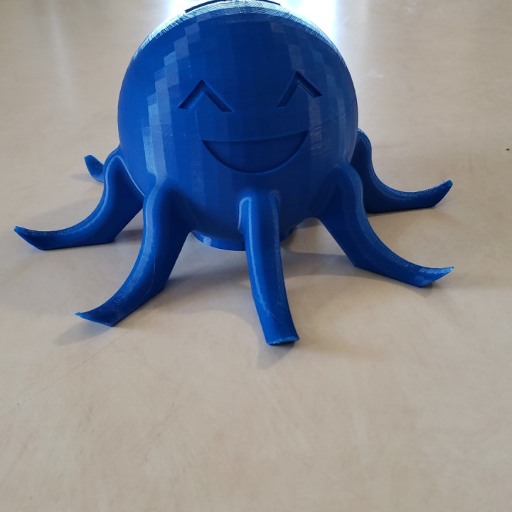 octopus piggy bank holder coin cute piggybank 3D print model - Mito3D