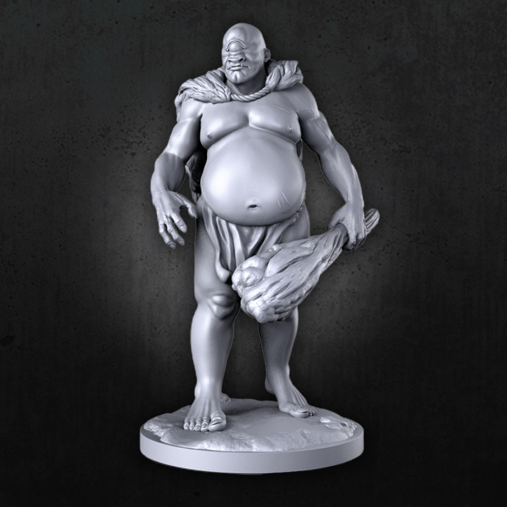 cyclope table créature fantaisie figure jeu Humain monstre mythologie miniature dnd humanoïde 3D print model - Mito3D