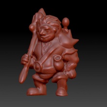 big billy brigand-bane human barbarian tabletop fantasy fighter miniatures warrior bandit d&d thug 3d print model - Mito3D