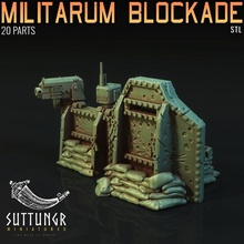 militarum blockade tabletop 40k environment terrain warhammer props military defense enviro 3d print model - Mito3D
