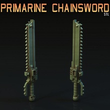 birincil zincir kelime 40k kılıç Warhammer silah deniz Primaris 3d print model - Mito3D