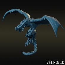 giovane verde Drago volare tavolo fantasia drake dungeon draghi esploratore 3d print model - Mito3D