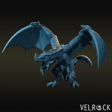 young green dragon grounded tabletop fantasy monster flying drake dungeons dragons pathfinder 3d print model - Mito3D