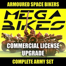 megabike commerciale licenza aggiornamento 3d File negozio 40k esercito bicicletta kit sci fi impostato spazio wargaming warhammer miniatura scifi gioco guerra marino 28mm motociclista 3d print model - Mito3D