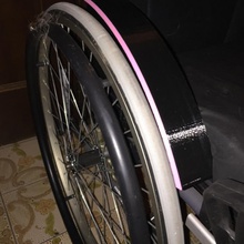 personnalisé garde boue invacare action 4 fauteuil roulant jardin 3d print model - Mito3D