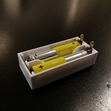 batería caso funda 2x aaa pilas battery case functional print 3d print model - Mito3D