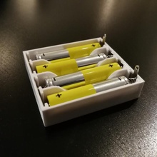 batería caso funda 4x aaa pilas battery case functional print 3d print model - Mito3D