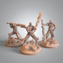 feng - swordman pre-supported tabletop kickstarter rpg miniature minis asian dnd 3d print model - Mito3D