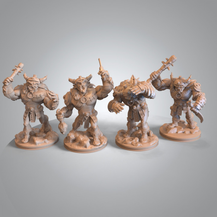 shini démon horde pre supported table kickstarter miniature minis asiatique dnd 3D print model - Mito3D