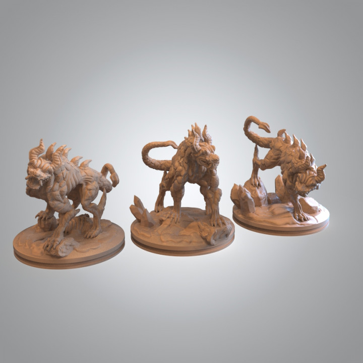 doro- hound horde pre-supported tabletop kickstarter miniature minis dnd 3D print model - Mito3D