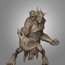 master chaos tabletop battle beast giant miniatures wargames warhammer d&d aos deamon presupported 3d print model - Mito3D