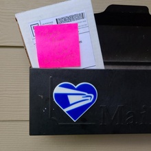 usps support heart america usa mail politics post mailbox vote voting 3d print model - Mito3D