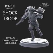 shock troop close combat specialist tabletop futuristic gaming gothic mini science soldier wargaming warhammer miniature fiction cyberpunk 40000 3d print model - Mito3D