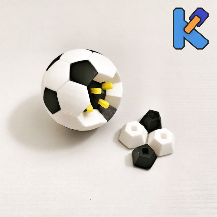 soccer k-pin puzzle football toy sports 3D print model - Mito3D