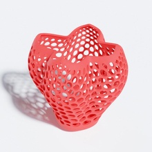 strawberry like voronoi stile vaso arte contenitore decorazione giardino natura organico arredamento fragola 3d print model - Mito3D