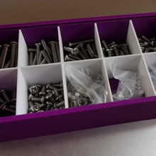 box sliding lid storage screws nails 3d print model - Mito3D