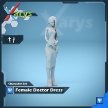 femmina medico vestito negozio festa sera veste 3d print model - Mito3D