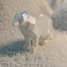 poli artico Volpe animale freddo creatura carina bianca inverno neve lowpoly polare onnivoro 3d print model - Mito3D