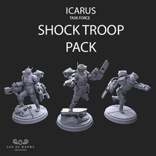 icarus task force shock troop pack tabletop futuristic human jet mini rpg soldier wargaming miniature 40000 warhammerscifi 3d print model - Mito3D