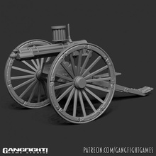 gatling gun tabletop cannon western acw atrillery 3d print model - Mito3D