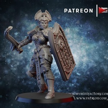 tomb guard 1 support ready tabletop dragons female king mummy undead dungeon dnd pathfinder 3d print model - Mito3D