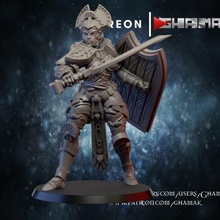 tomb guard 3 support ready tabletop creature dungeons egyptian fantasy female king mummy undead war warhammer woman hammer age dnd pathfinder sigmar aos tombnking wr 3d print model - Mito3D