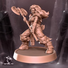 hunter oathenshard tabletop axe barbarian fighter great winter dwarf paladin north warriro 3d print model - Mito3D
