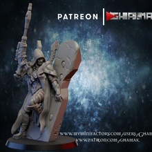 amish space elf scout 1 support ready tabletop 40k dragons dungeons rpg sci-fi war warhammer hammer dnd 40000 eldary elda erldary 3d print model - Mito3D