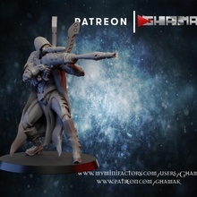 amish space elf scout 3 support ready tabletop 40k dragons dungeons war miniature hammer dnd eldar pathfinder 40000 wh scount eldary 3d print model - Mito3D