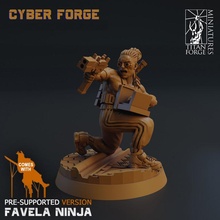 baraccopoli ninja tavolo cyberpunk fucina titano cyber forgeminiatures 3d print model - Mito3D