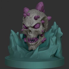 demilich criatura monstruo esqueleto cráneo calabozos Dragones mesa dnd rpg 3d print model - Mito3D