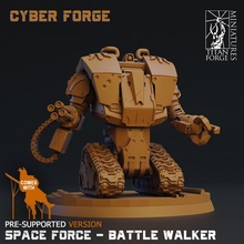 battle walker tabletop miniature mech forge titan cyberforge 3d print model - Mito3D