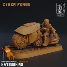 Katsushiro Tischplatte Fahrrad Miniaturen Motor Cyberpunk Schmiede Titan Cyberforge 3d print model - Mito3D