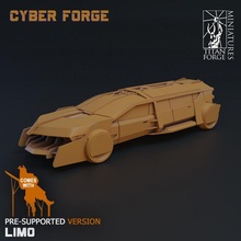 cyberforge limo tabletop miniatures vehicle cyberpunk forge titan 3d print model - Mito3D