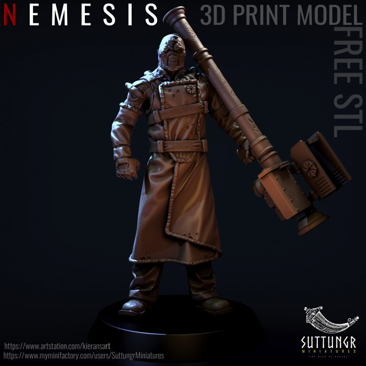 nemesis rpg mini ölümsüz zombi minyatür kötü Resident Evil 3 yerleşik virüs 3D print model - Mito3D