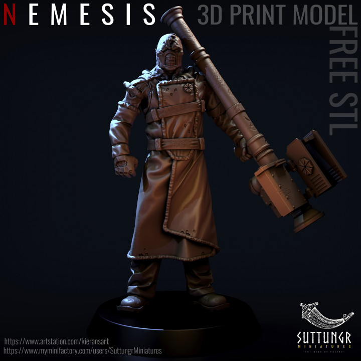 Némésis rpg mini Mort vivant zombi miniature mal Resident Evil 3 résident virus 3D print model - Mito3D