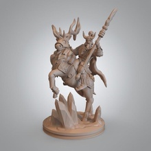 ayrat biyu emperador pre supported mesa rpg miniatura resina minis asiático dnd 3d print model - Mito3D