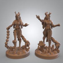 dongmei- sorceress pre-supported tabletop rpg miniature resin minis asian dnd 3d print model - Mito3D