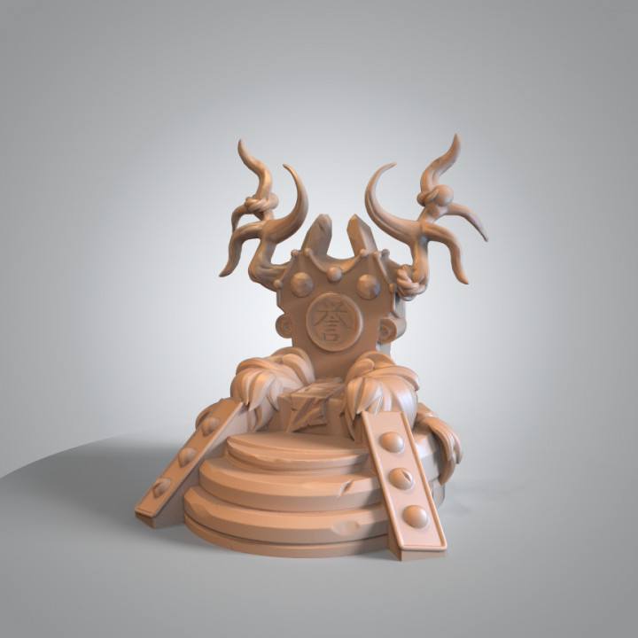 imperador trono tampo mesa rpg miniatura minis asiática dnd 3D print model - Mito3D
