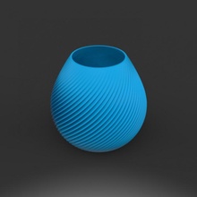 twisted stripe vase & garden vessel homeware 3d print model - Mito3D