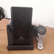 qi galaxy watch dock samsung s10 note20 note20ultra galaxywatch s10+ s20 s20ultra 3d print model - Mito3D
