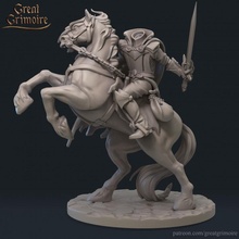 jinete mesa caballo oscuro cabeza 3d print model - Mito3D