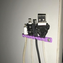 Kabel Halter Unterstützung Telefon iPhone Apfel tb3d 3d print model - Mito3D