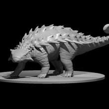 ankylosaurus aggiornato tavolo dinosauro 3d print model - Mito3D